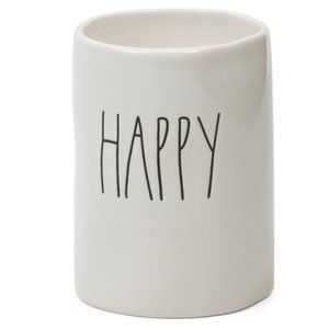RAE DUNN Large Citrus Bergamot Scented HAPPY Candle NWT